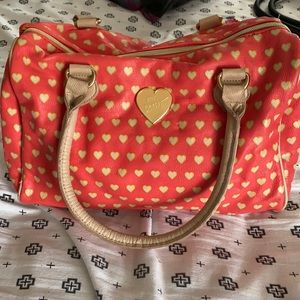 Peach hearts Betsey Johnson bag